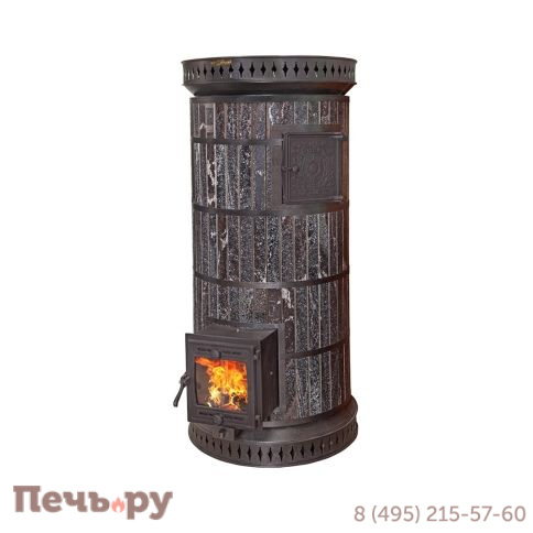 Банная печь КДМ Русская баня с закрытой каменкой в амфиболите фото