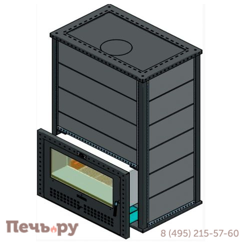 Банная печь Klover RT 100-RV в облицовке серпентинит фото 7