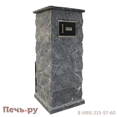 Банная печь Klover RT 20-RV 310S в облицовке талькомагнезит скала, прямые углы фото 2