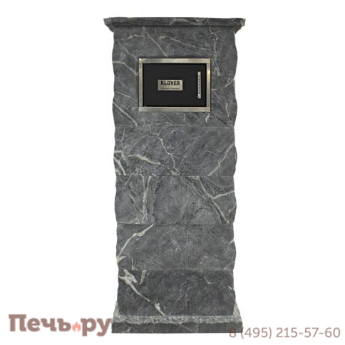 Банная печь Klover RT 20-RV 310S в облицовке талькомагнезит скала, прямые углы фото 3