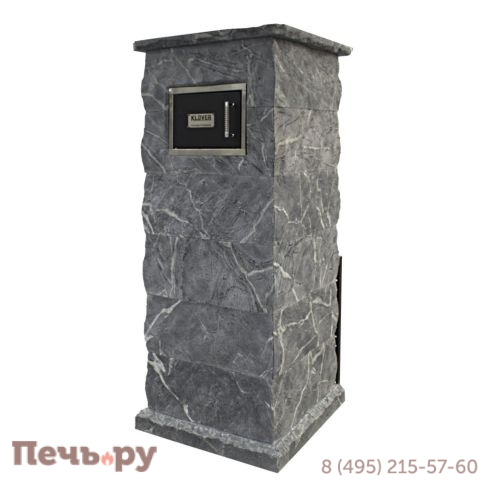 Банная печь Klover RT 20-RV 310S в облицовке талькомагнезит скала, прямые углы фото 4