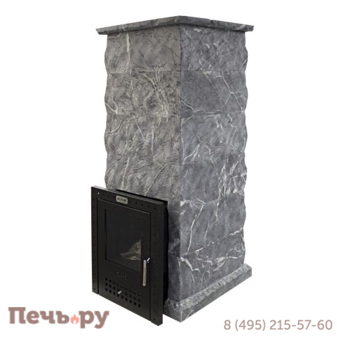 Банная печь Klover RT 20-RV 310S в облицовке талькомагнезит скала, прямые углы фото
