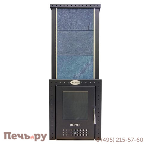 Банная печь Klover RT 20-RV в облицовке серпентинит фото 2