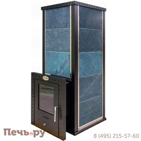 Банная печь Klover RT 35-RV в облицовке серпентинит фото