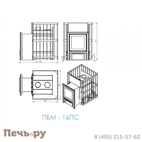 Банная печь МетаБел ПБМ 16 (в модификации ПС) фото 5