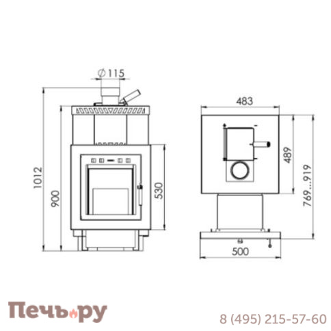 Банная печь МетаБел ПБМ 20 с вермикулитом фото 5