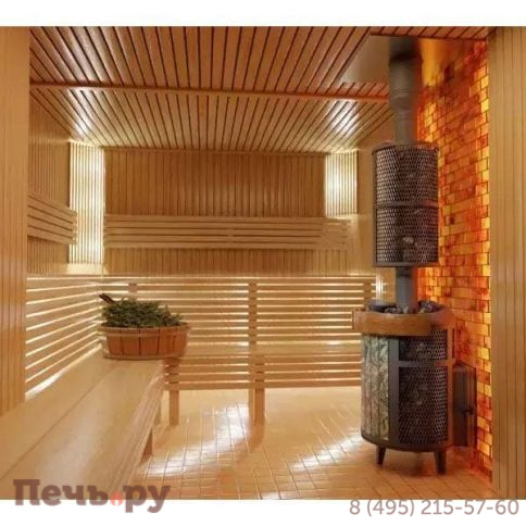 Банная печь Прометалл Атмосфера L КТТ с комбинированной облицовкой фото 15