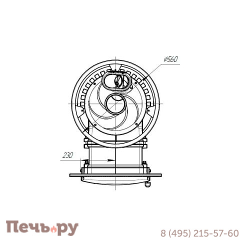 Банная печь Прометалл Атмосфера L с сеткой фото 16