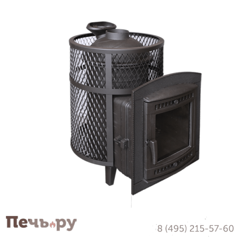 Банная печь Прометалл Атмосфера L с сеткой нержавейкой фото 11