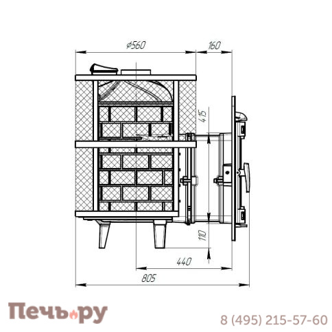 Банная печь Прометалл Атмосфера L с сеткой нержавейкой фото 7