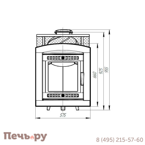 Банная печь Прометалл Атмосфера L с сеткой нержавейкой фото 8