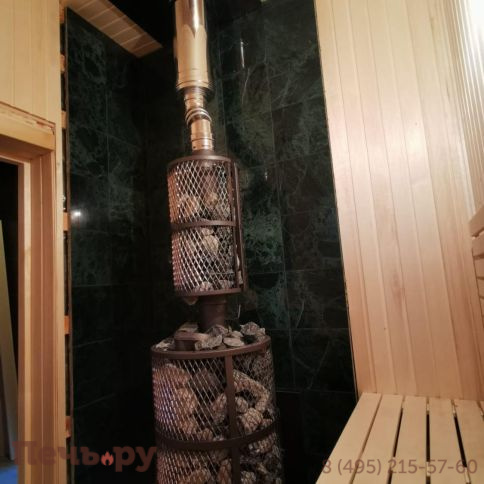 Банная печь Прометалл Атмосфера L+ сетка нержавейка фото 19