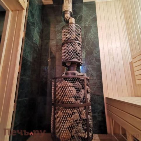 Банная печь Прометалл Атмосфера L+ сетка нержавейка фото 20