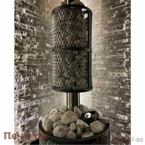 Банная печь Прометалл Атмосфера М (Мини) с сеткой нержавейкой фото 16