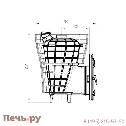 Банная печь Прометалл Атмосфера V КТТ Сетка нержавейка фото 6