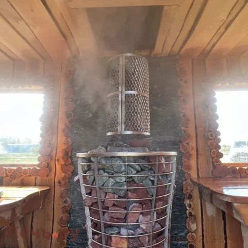 Банная печь Прометалл Атмосфера V Сетка нержавейка фото 3