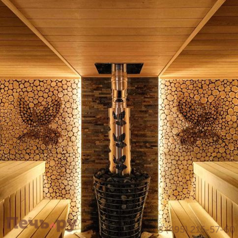 Банная печь Прометалл Атмосфера V Сетка нержавейка фото 4