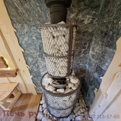 Банная печь Прометалл Атмосфера XL+ КТТ с сеткой нержавейкой фото 10