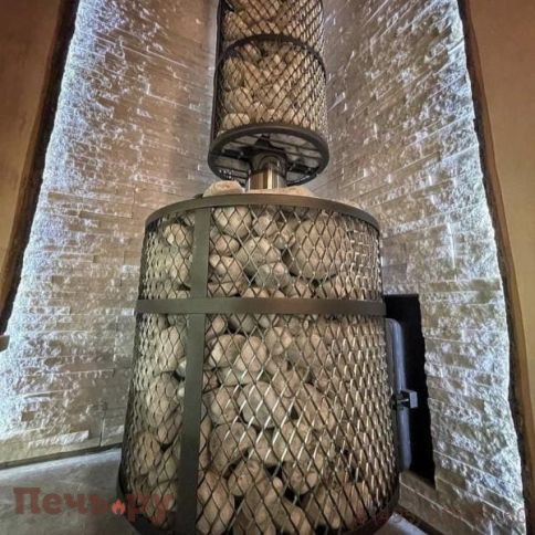 Банная печь Прометалл Атмосфера XL+ КТТ с сеткой нержавейкой фото 6