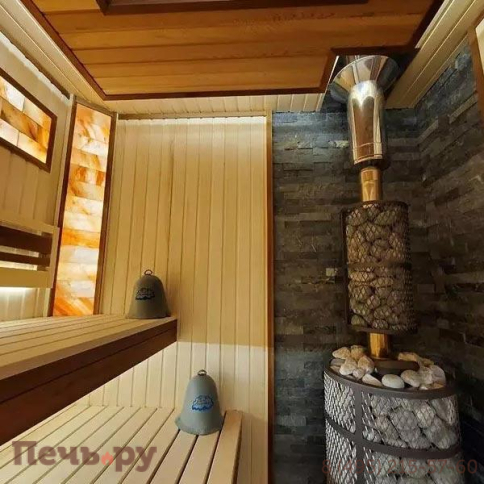 Банная печь Прометалл Атмосфера XXL с сеткой из нержавеющей стали фото 12