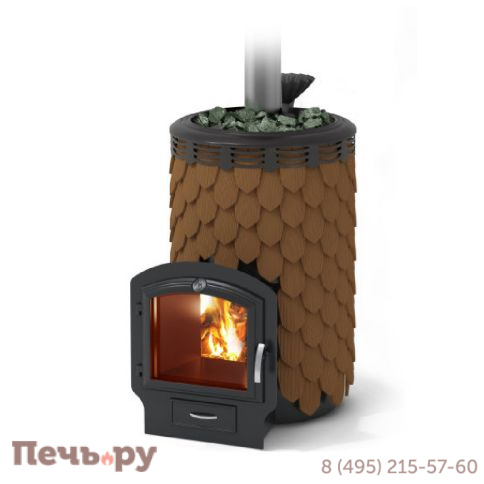 Банная печь ТМФ Альфа Панголина Лайт Inox ЧДБСЭ ЗК терракота фото