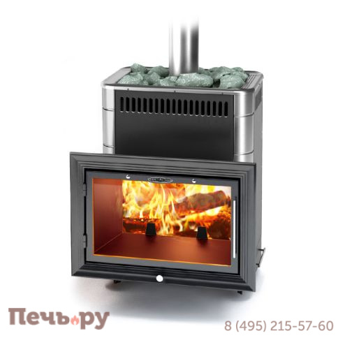 Банная печь ТМФ Витрувия II Carbon БСЭ антрацит НВ фото