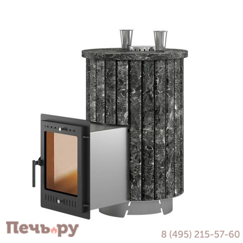 Банная печь Эверест Steam Master 38 INOX Ламель Пироксенит S-20 фото