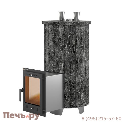 Банная печь Эверест Steam Master 44 INOX Ламель Пироксенит S-20 фото