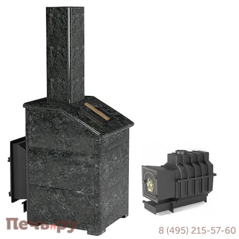 Банная печь Везувий Легенда Ретро 24 (ДТ-4) в облицовке Президент фото 2
