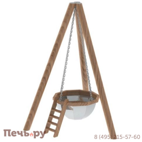 Банный чан Сибирский завод 10 граней на бревнах фото