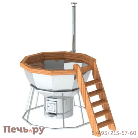 Банный чан Сибирский завод 10 граней на подставке с печью фото