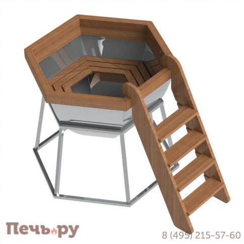 Банный чан Сибирский завод 6 граней на подставке фото