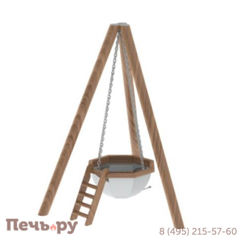 Банный чан Сибирский завод 8 граней на бревнах фото