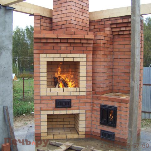 Барбекю угловой комплекс из кирпича, арт. 246521 фото 3