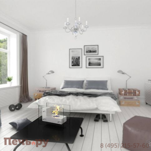 Биокамин ZeFire Fidero 500 черный/белый фото 7