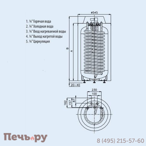 Бойлер напольный Hajdu HR-T 40 160 л фото 2