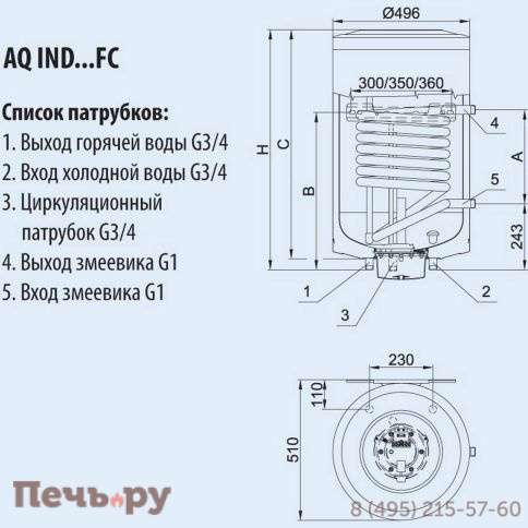 Бойлер настенный Hajdu AQ IND FC 200 л фото 2
