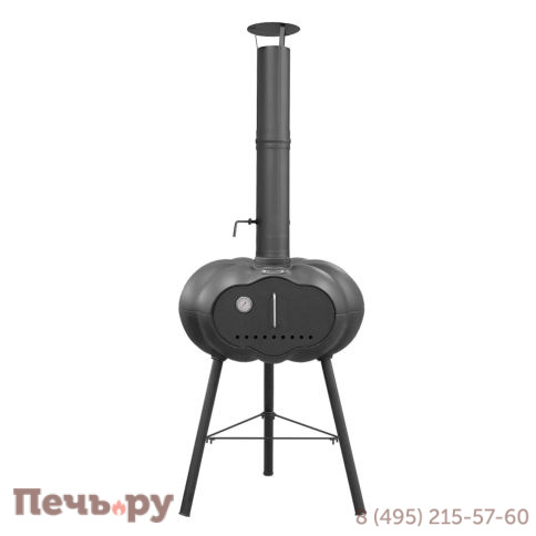 Чугунная печь для пиццы Везувий с шамотной вставкой фото 2