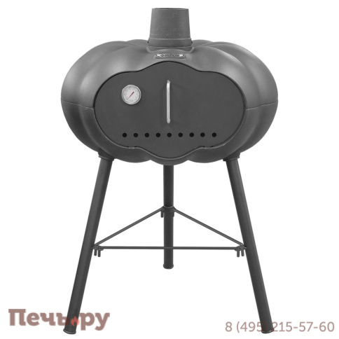 Чугунная печь для пиццы Везувий с шамотной вставкой фото 3