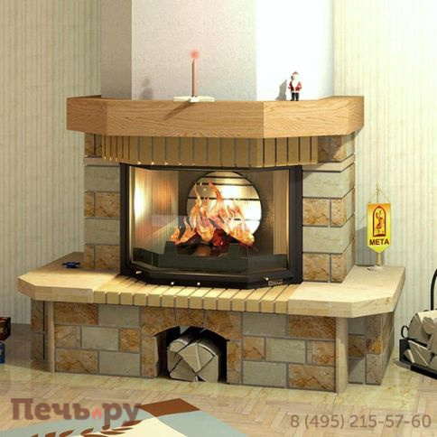 Каминная чугунная топка Мета Призма 700 фото 2