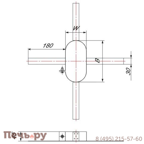 Дистанционный хомут-распорка Вулкан 120х240 (AISI 321) фото 2