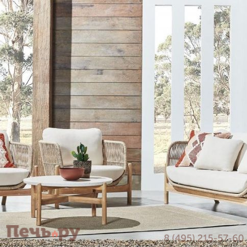 Диван деревянный плетеный двухместный Tagliamento Talara фото 2