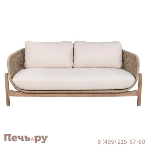 Диван деревянный плетеный двухместный Tagliamento Talara фото 3