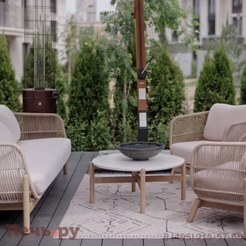 Диван деревянный плетеный трехместный Tagliamento Talara фото 3