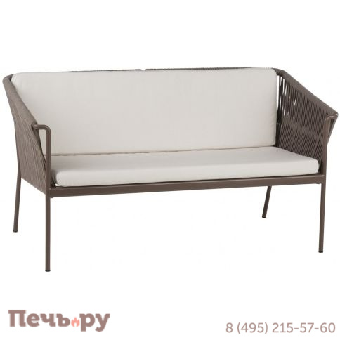 Диван двухместный плетеный с подушками Point Weave ширина 132 см фото