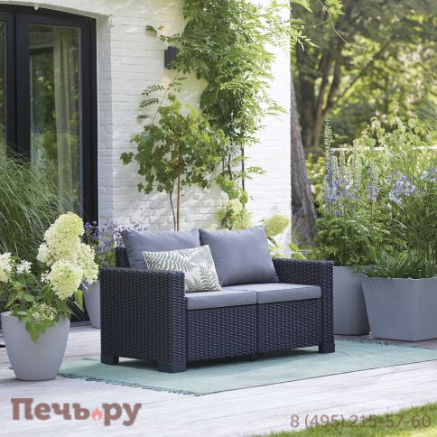 Диван Калифорния 2-х местный (California 2 Sofa), графит фото 2