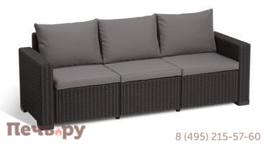 Диван Калифорния 3-х местный (California 3 Sofa), графит фото