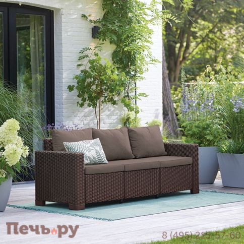 Диван Калифорния 3-х местный (California 3 Sofa), коричневый фото 3