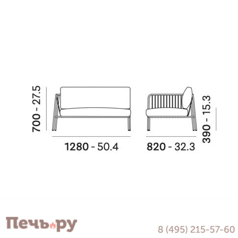 Диван металлический с подушками Pedrali Nolita Sofa фото 4