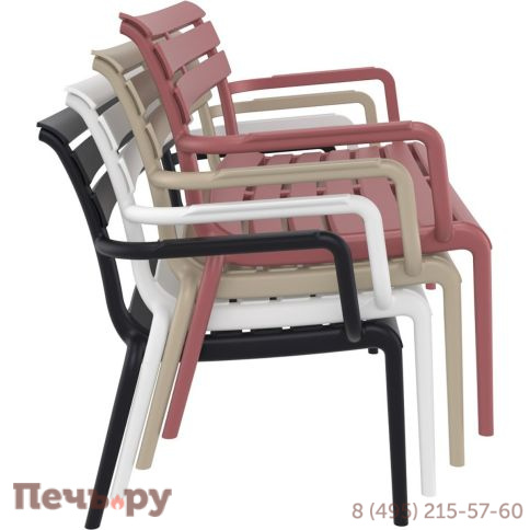 Диван пластиковый двухместный Siesta Contract Paris Lounge фото 8